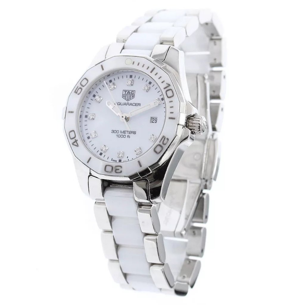 Tag Heuer Aquaracer Way141d 11p Diamond White Dial Quartz Ladies Watch